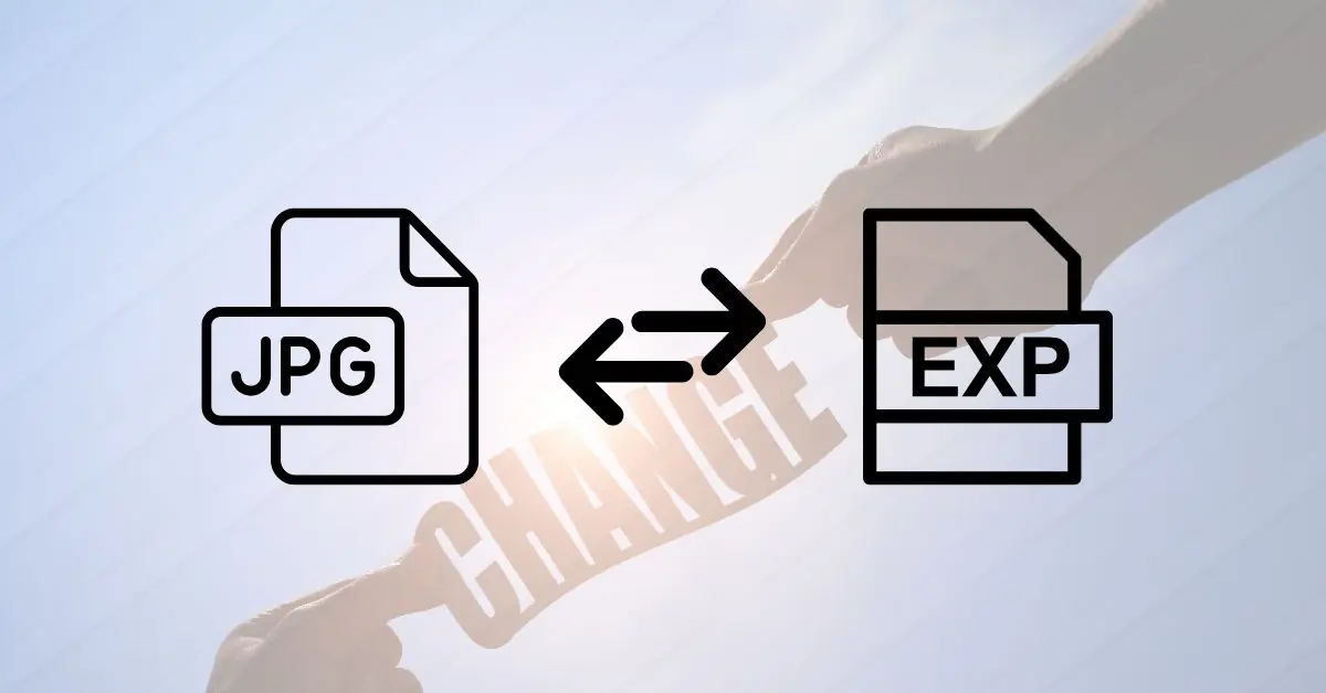 Change JPG to EXP