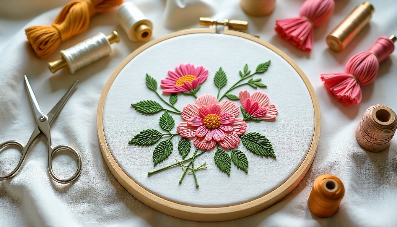embroidering with metallic threads